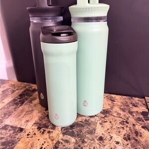 TAL and Water Bottles Set - Black and Mint